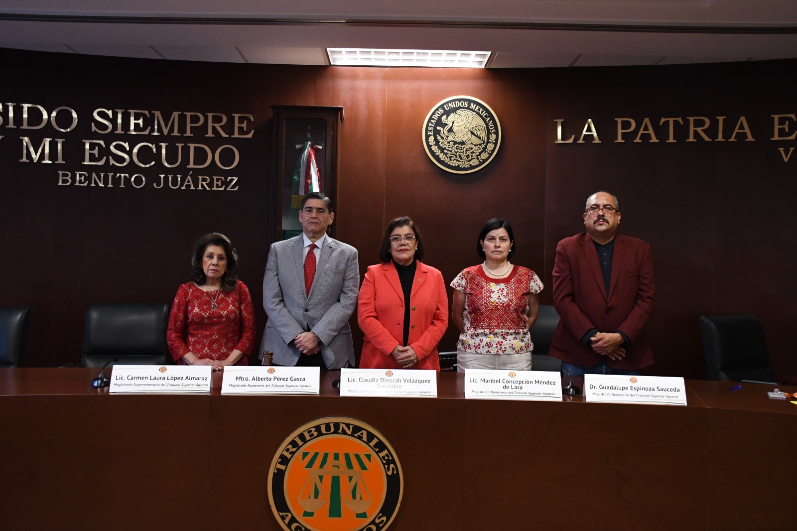 Nombramiento de la Magistrada Claudia Dinorah Velázquez González como Magistrada Presidenta del Tribunal Superior Agrario
