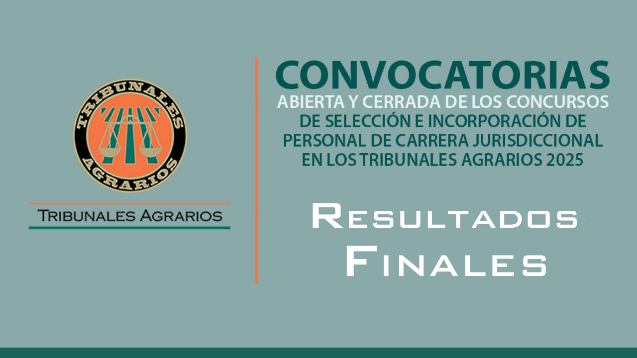 CONVOCATORIA ABIERTA Y CERRADA: RESULTADOS FINALES